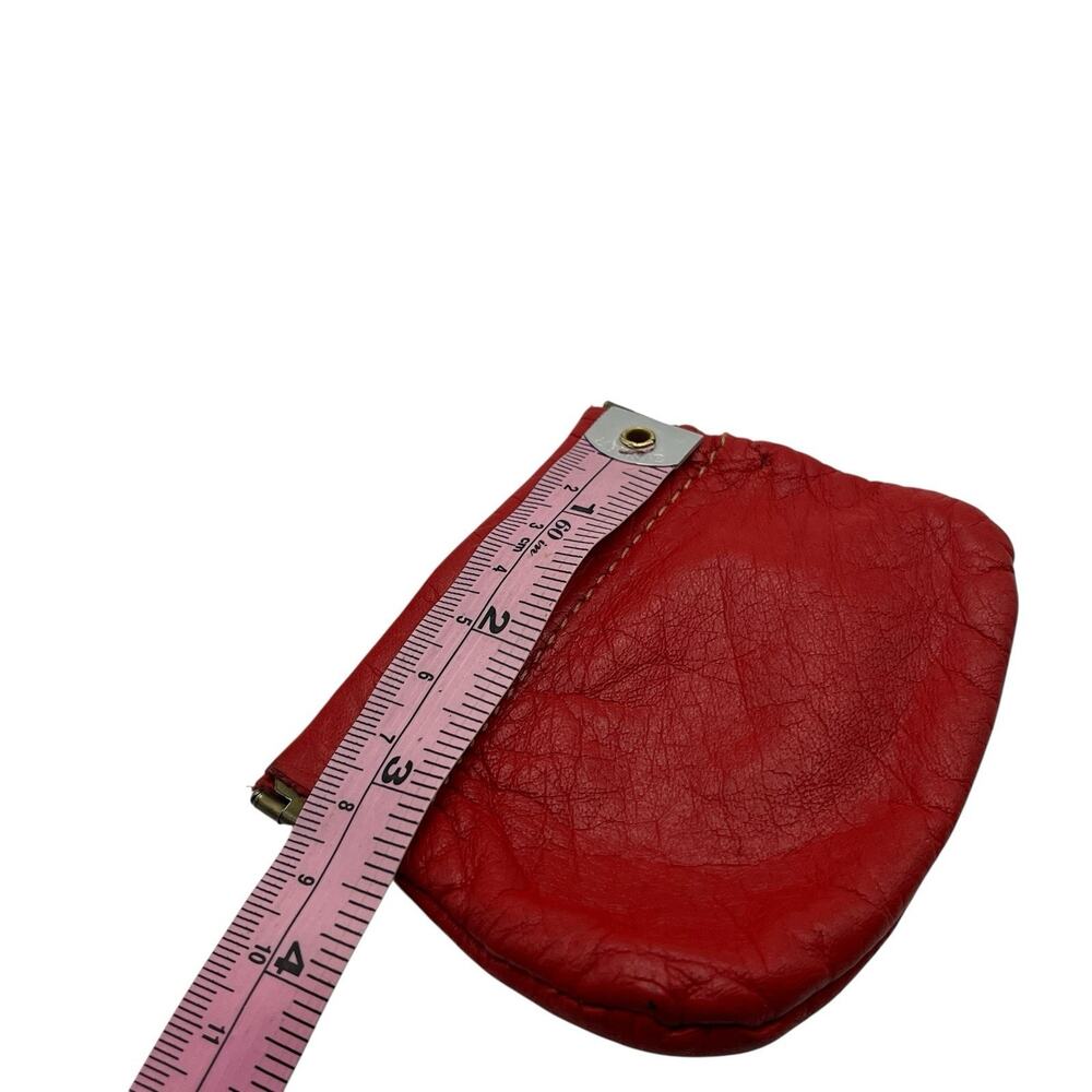 Coin Purse Vintage Red Leather Retro Chic Pop Open Closure Small Classic Money - Picture 8 of 8